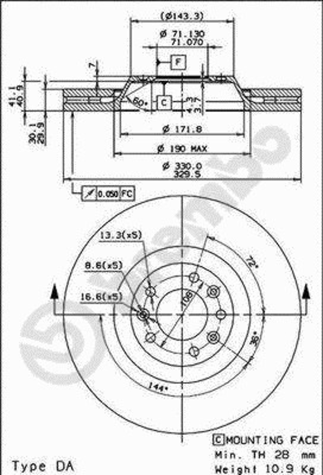 Диск тормозной BRECO BS 8479