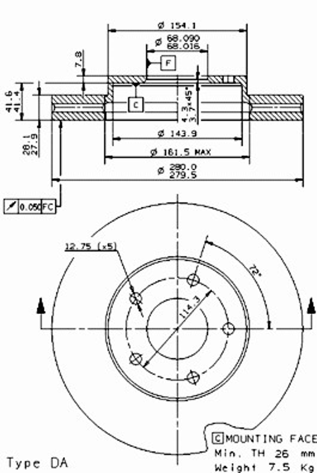 BS 8503 BRECO Диск тормозной