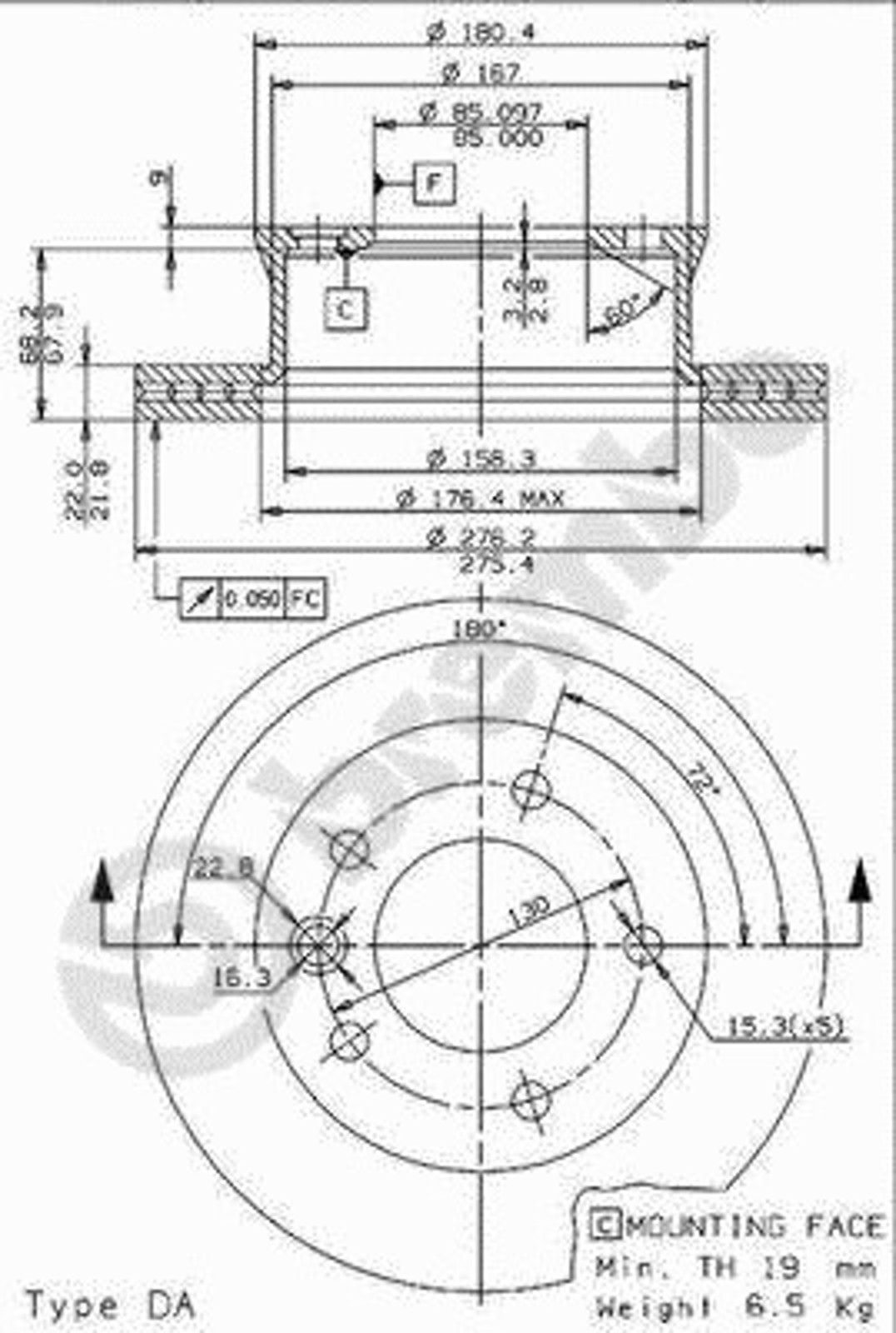 Диск тормозной BRECO BS 8534