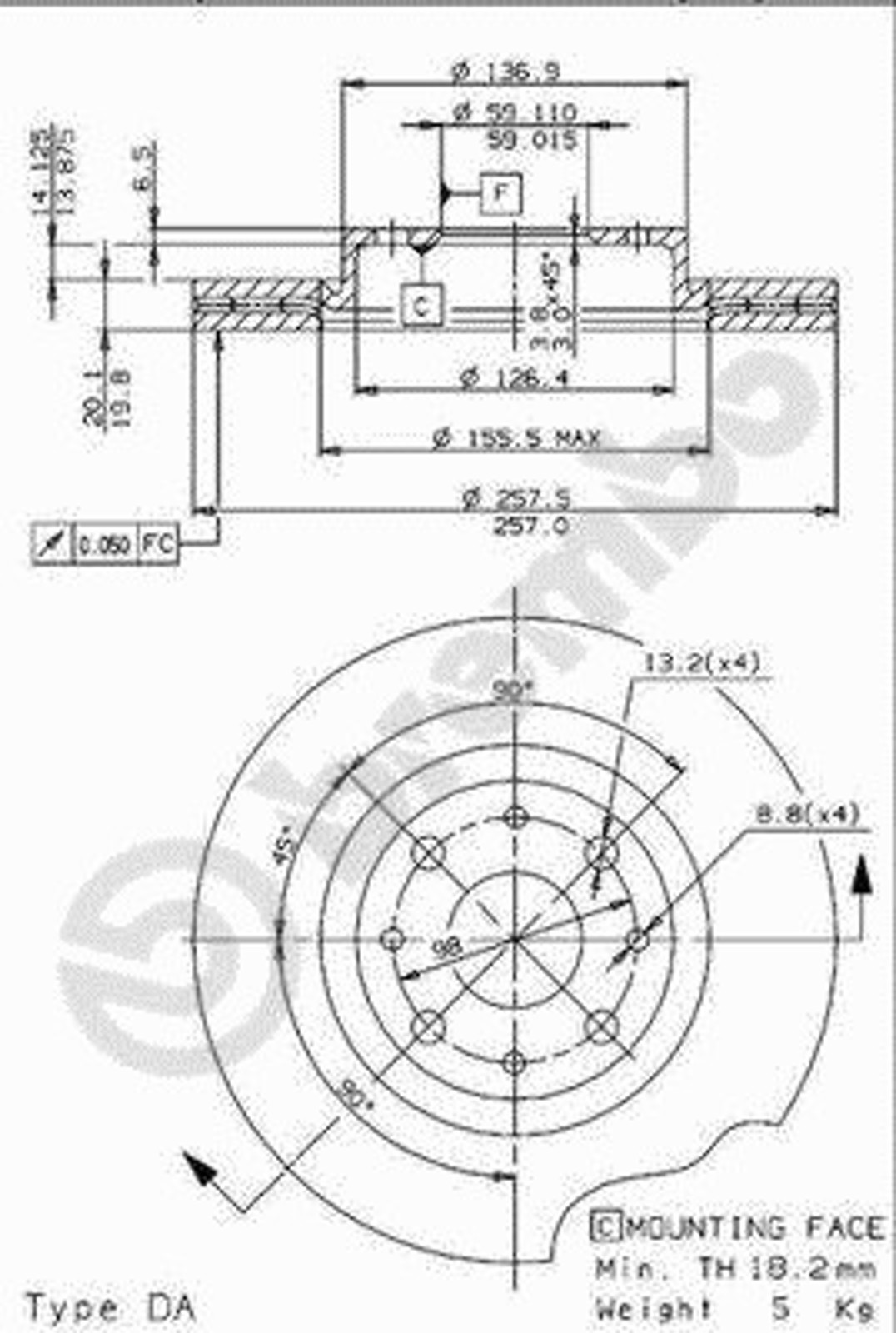 Диск тормозной BRECO BS 8540