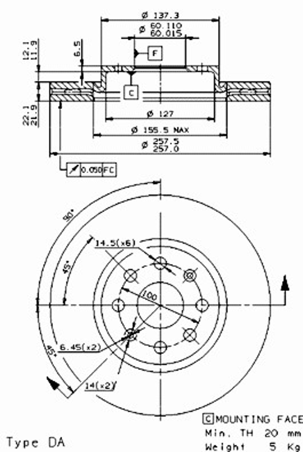 BS 8599 BRECO Диск тормозной