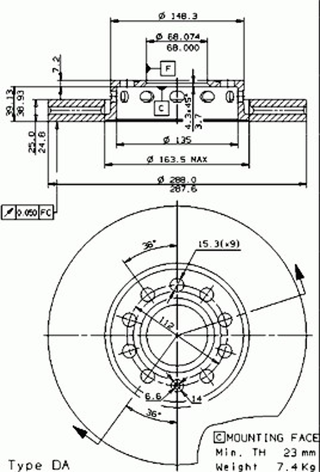 BS 8642 BRECO Диск тормозной