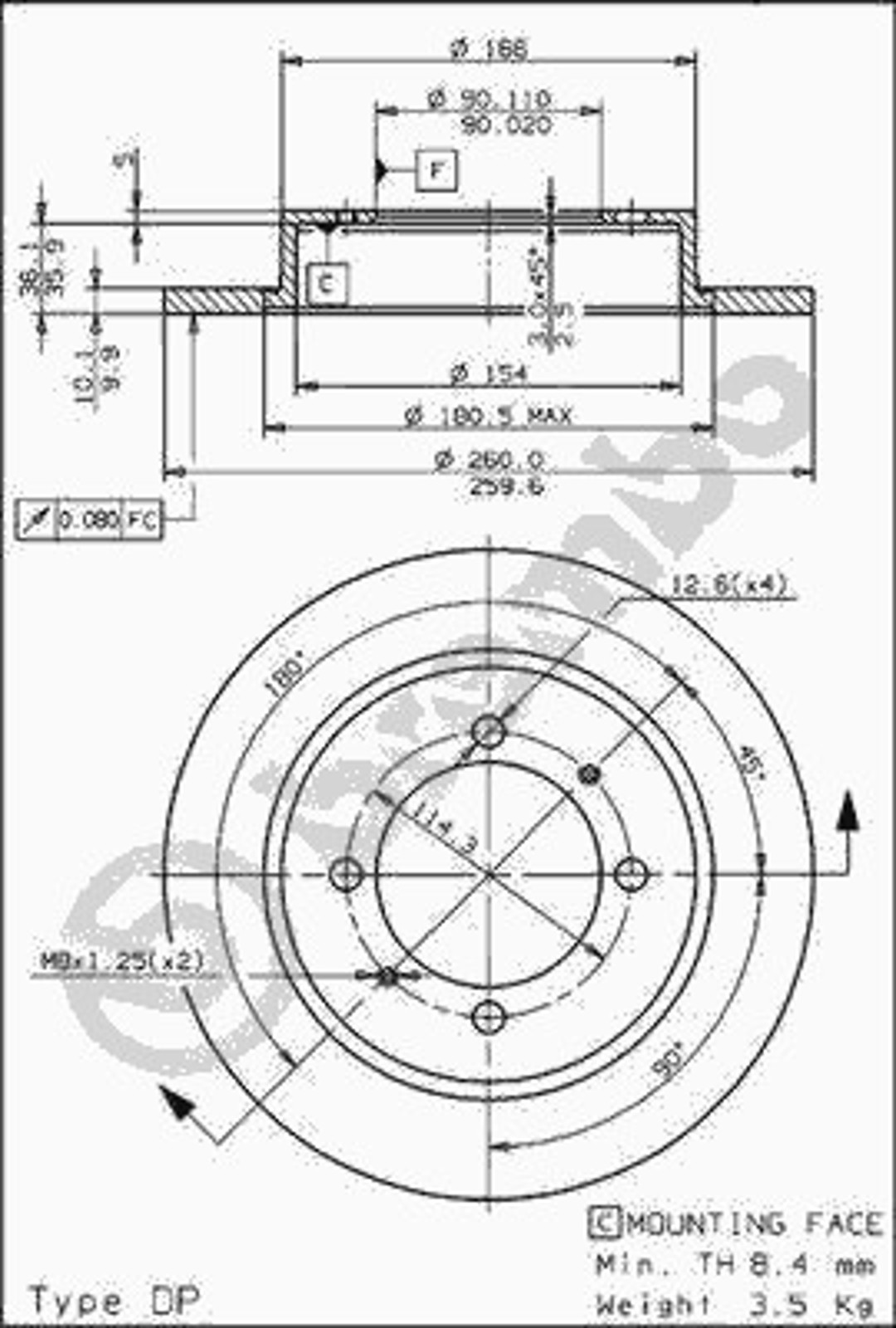 Диск тормозной BRECO BV 7544