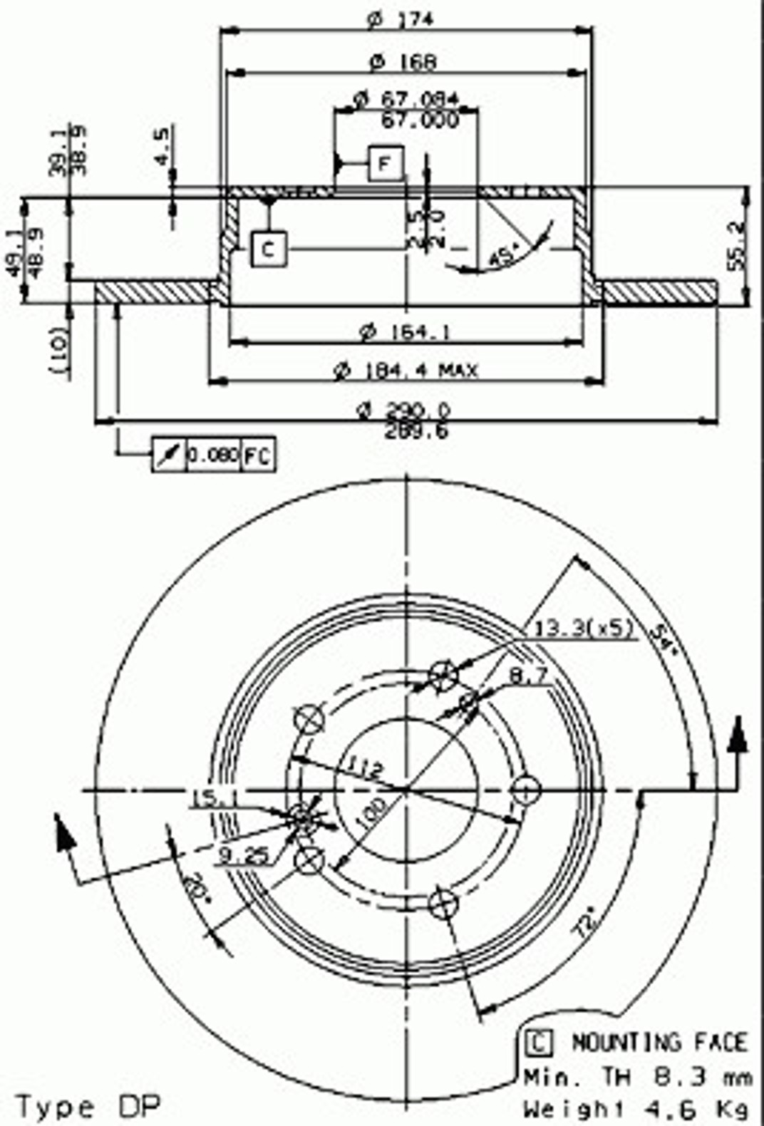 Диск тормозной BRECO BV 7640