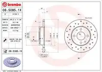 тормозные диски BREMBO 08.5085.1X