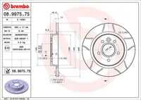 08.9975.75 BREMBO Диск тормозной задний