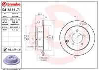 08.A114.71 BREMBO Диск тормозной