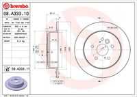 Тормозные диски BREMBO 08.A333.11