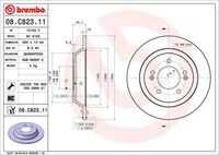 Диск тормозной задний BREMBO 08.C823.11