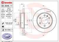 Диск тормозной задний BREMBO 08.D046.11