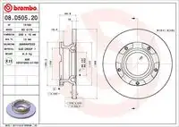 Диск тормозной BREMBO 08.D505.20