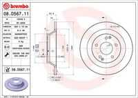 Диск тормозной задний BREMBO 08.D567.11