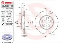 09.4869.34 BREMBO тормозные диски