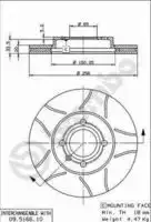 09.5166.75 BREMBO тормозные диски