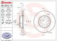 Тормозные диски BREMBO 09.5315.14