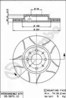 09.5870.75 BREMBO ДИСК ТОРМОЗНОЙ FIAT STRADA Пикап (178_, 278_) 1.9 JTD 2003-