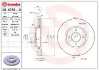 тормозные диски BREMBO 09.6766.10