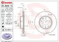 тормозные диски BREMBO 09.8609.11