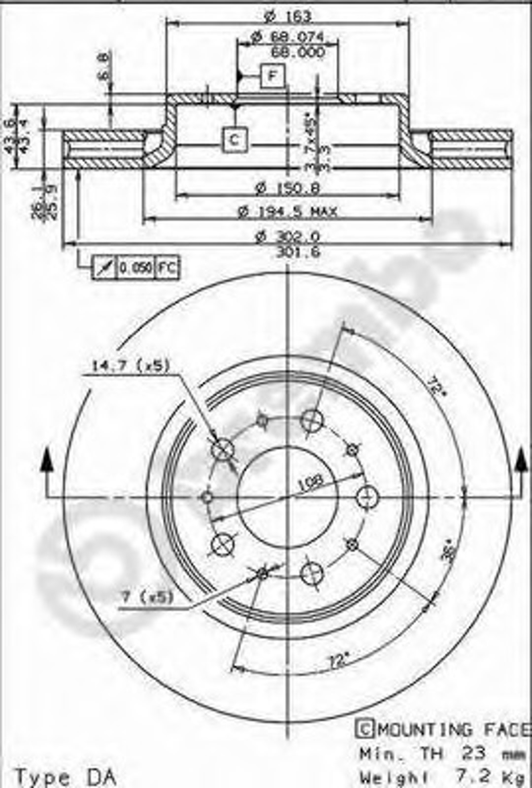 Диск тормозной BREMBO 09.8642.10