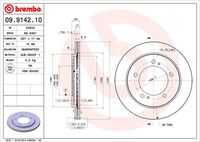 Диск тормозной BREMBO 09.9142.10