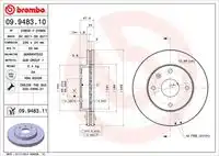 09.9483.10 BREMBO тормозные диски