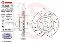 09.9825.11 BREMBO тормозные диски