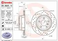Диск тормозной bmw x6 (f16 f86) xdrive 30 d 2014-2019 BREMBO 09.9925.1X