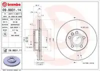 09.9931.11 BREMBO тормозные диски