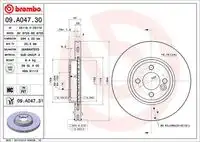 09.A047.30 BREMBO тормозные диски