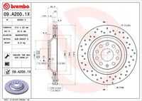 09.A200.1X BREMBO Диск тормозной задний