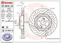 Диск тормозной BREMBO 09.B848.33