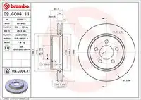 Диск тормозной BREMBO 09.C004.11