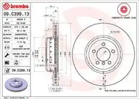 09.C399.13 BREMBO тормозные диски