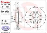 09.D063.11 BREMBO Диск тормозной передний