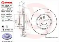 Диск тормозной BREMBO 09.D351.11