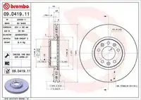 Диск тормозной BREMBO 09.D419.11