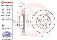 Диск тормозной BREMBO 09.D421.11