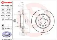 09.D422.11 BREMBO Диск тормозной