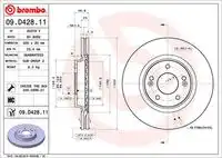 Диск тормозной BREMBO 09.D428.11