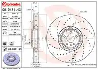 Диск тормозной BREMBO 09.D481.43