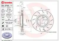 Диск тормозной mercedes-benz g-class (w463) BREMBO 09.D763.11