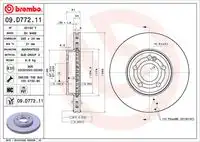 Диск тормозной mercedes-benz cla (c118) cla 180 d (118.303) 2019- BREMBO 09.D772.11