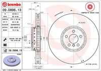Диск тормозной передний BREMBO 09.D896.13