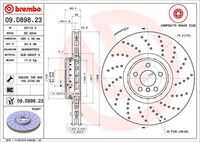Диск тормозной передний BREMBO 09.D898.23