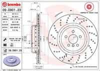Диск тормозной задний BREMBO 09.D901.23