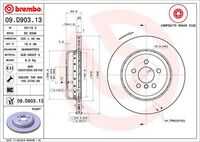 Диск тормозной задний BREMBO 09.D903.13