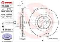 Диск тормозной передний BREMBO 09.D938.11