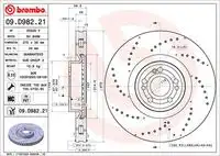 ( 09.d982.21 ) тормозной диск BREMBO 09.D982.21