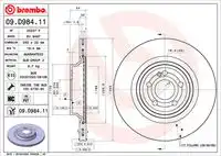 ( 09.d984.11 ) тормозной диск BREMBO 09.D984.11