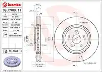 ( 09.d988.11 ) тормозной диск BREMBO 09.D988.11